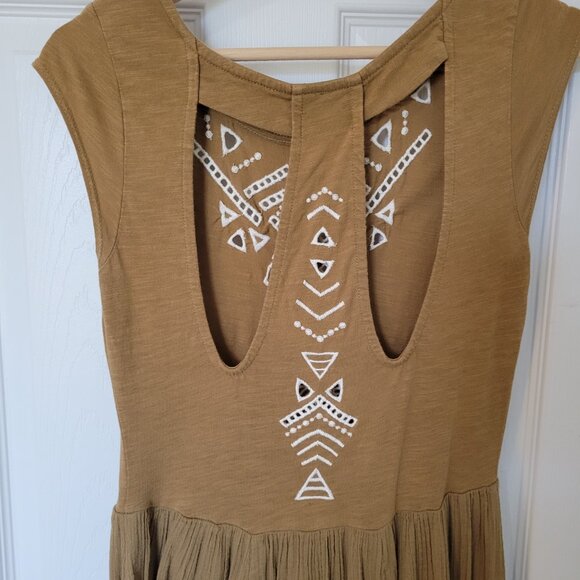 Free People Embroidered Midi Dress size XS - Picture 4 of 6